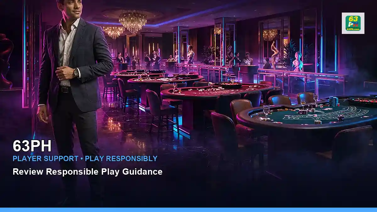 63PH high-energy live casino table games in a wide floor layout for Philippine players