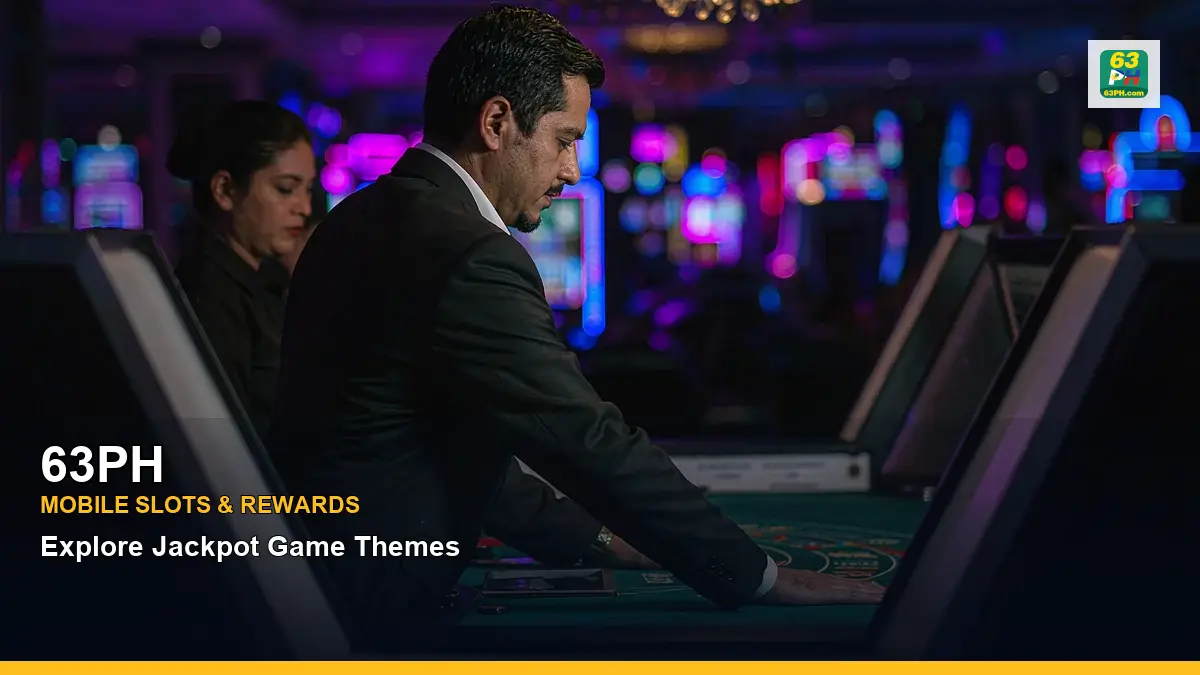 63PH live casino table games featuring an adult Filipina casino host with a right-framed composition