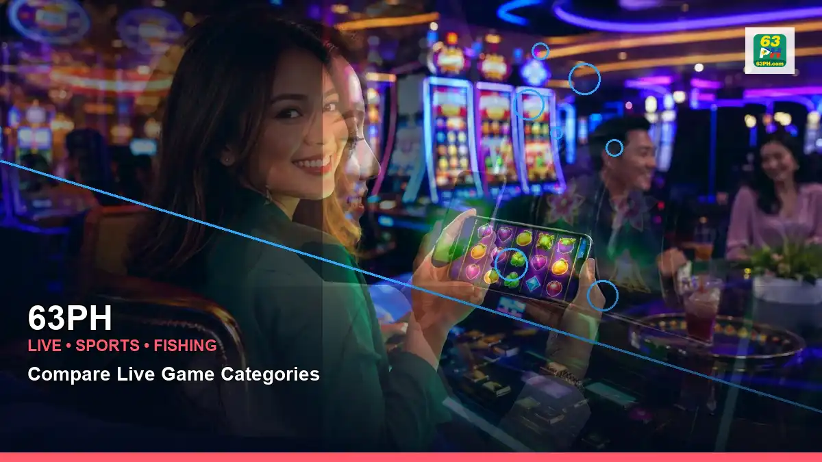 63PH left-diagonal mobile casino app highlighting mobile-friendly casino play